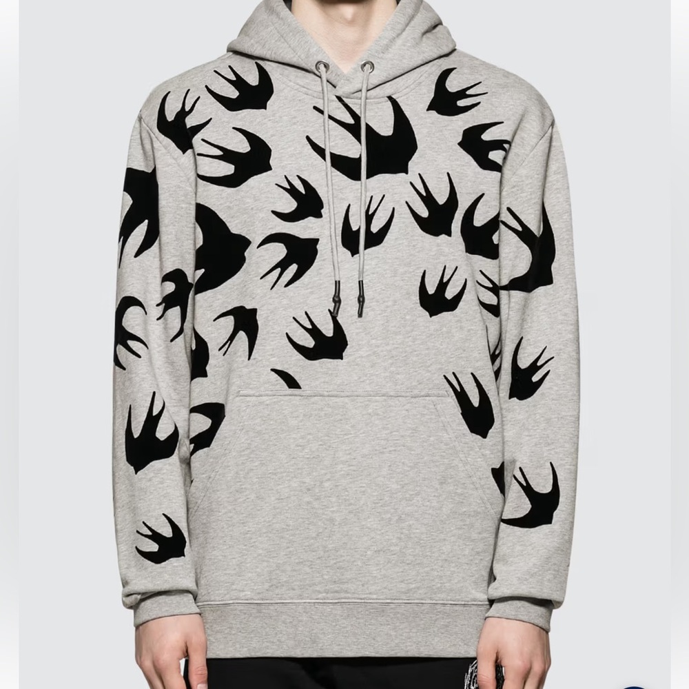 Alexander Mcqueen Swallow Swarm Hoodie